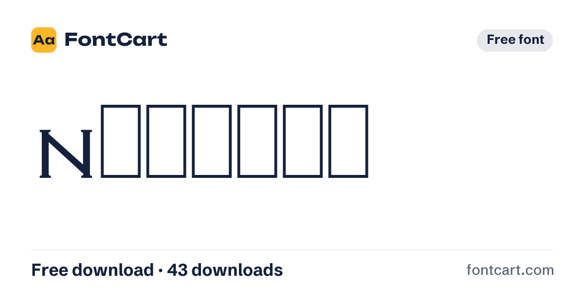 Nirvana Font – Free Download | FontCart